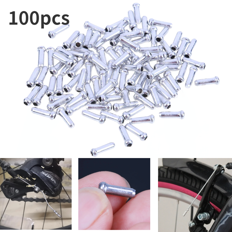 Wire Connector Cap - 100 шт. велосипедные Кабельные заглушки, алюминиевый